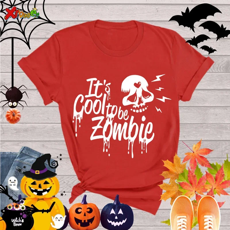 Halloween Shirt Family Cool Zombie Funny Kids TShirt Boy Teenager Girl Clothing Children Clothes Shirt Man Women Clothing Outfit