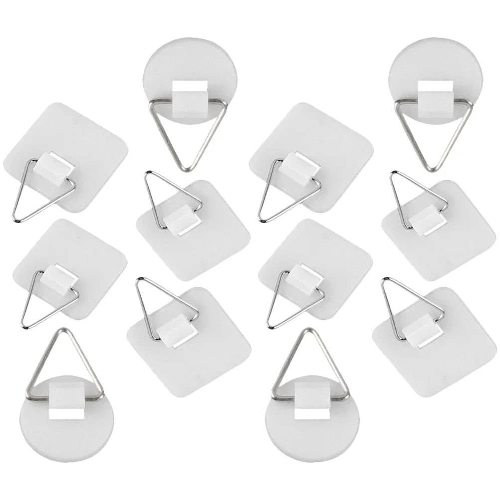 

60 Pcs Nailless Sticky Vertical Plate Rack Hook Photo Frame Wall Decoration 60pc Hanger Stand Holders for Display Bracket