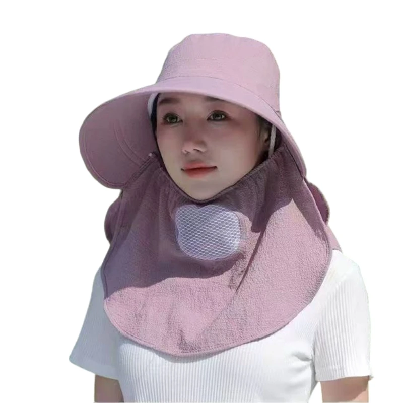 Sunproof Ponytail Hat Breathable Face Cover Sun Hat for Adult Teens Fishing Drop Shipping