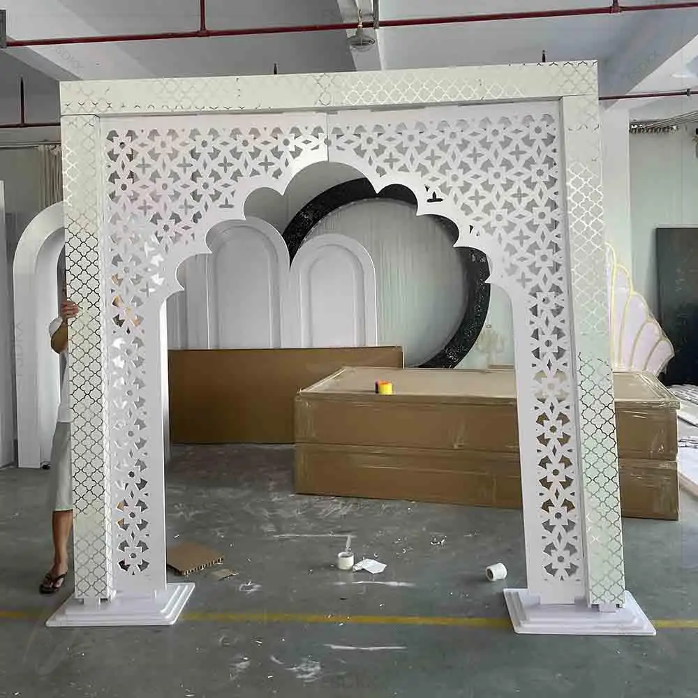 

Stunning Custom Size Acrylic PVC Wedding Backdrop Arch Outdoor for Wedding Event Decoration