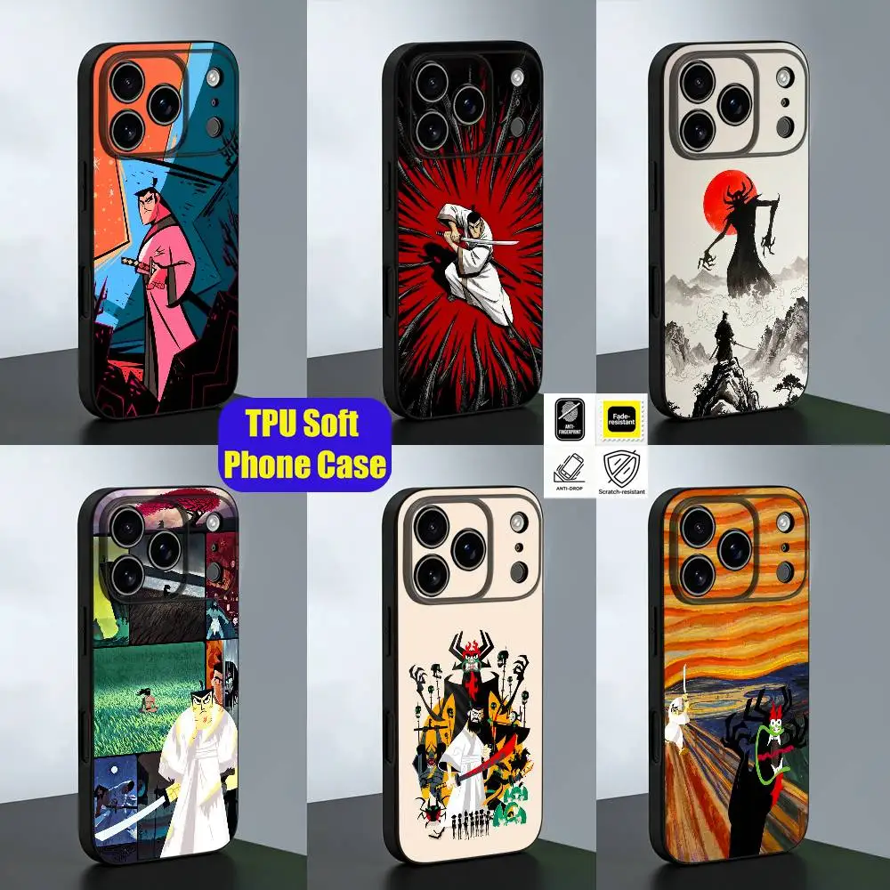 

For Cartoon S-Samurai Jack Custom Phone Case iPhone 15,16,12,13,14,11,17,Pro,Max,Plus,E,Air,Mini TPU Cover