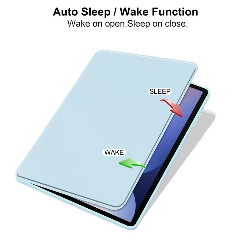 حافظة جلدية للكمبيوتر اللوحي لهاتف سامسونج جالاكسي تاب S11 S10 FE 2025 SM-X730 SM-X736 أكريليك 360 ° غطاء دوار مقاوم للصدمات