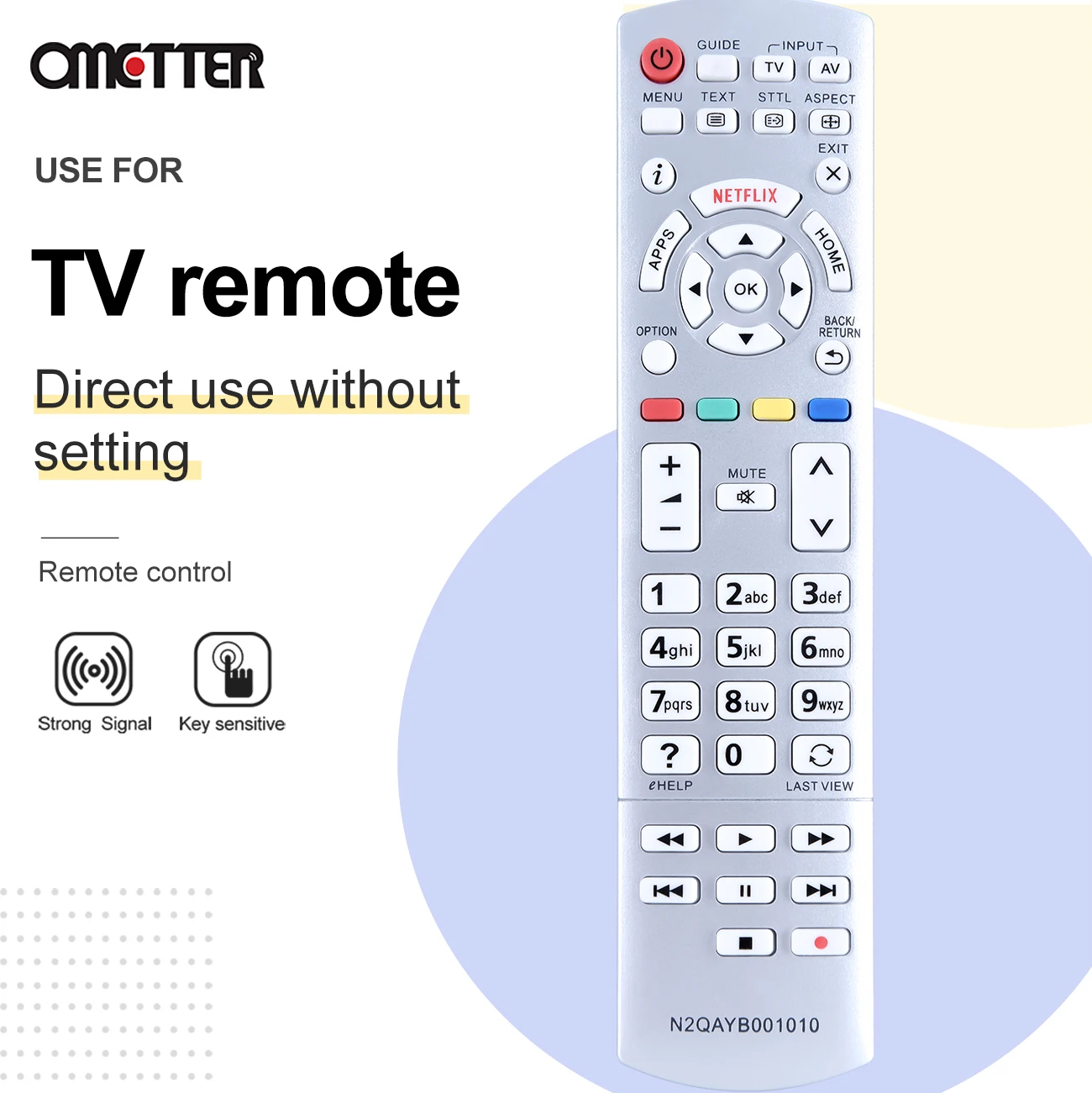 Substituição para Panasonic TV Controle Remoto N2QAYB001010 N2QAYB000840 N2QAYB001011 TX-40CS620E TX-50CS620E TX-55CS6