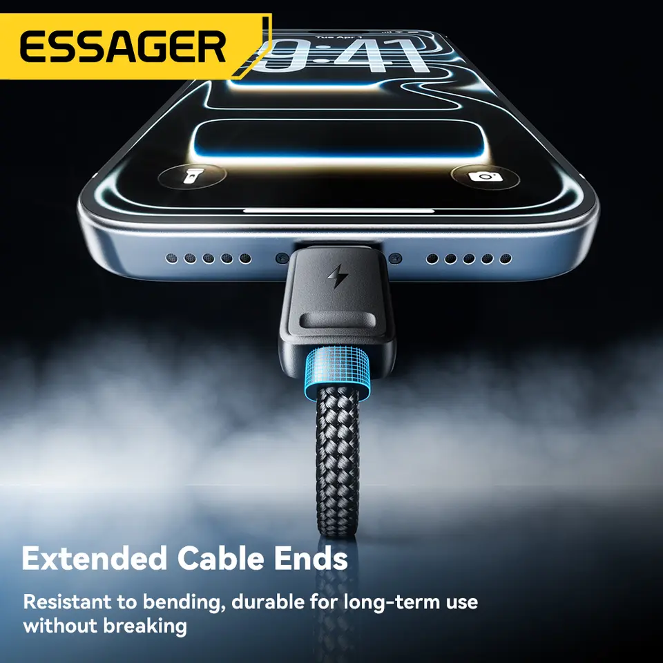 كابل محمول للشحن السريع 4 في 1 من Essager للسفر من النوع C أنثى إلى USB متعدد مع محولات صغيرة وصغيرة من النوع C - 3