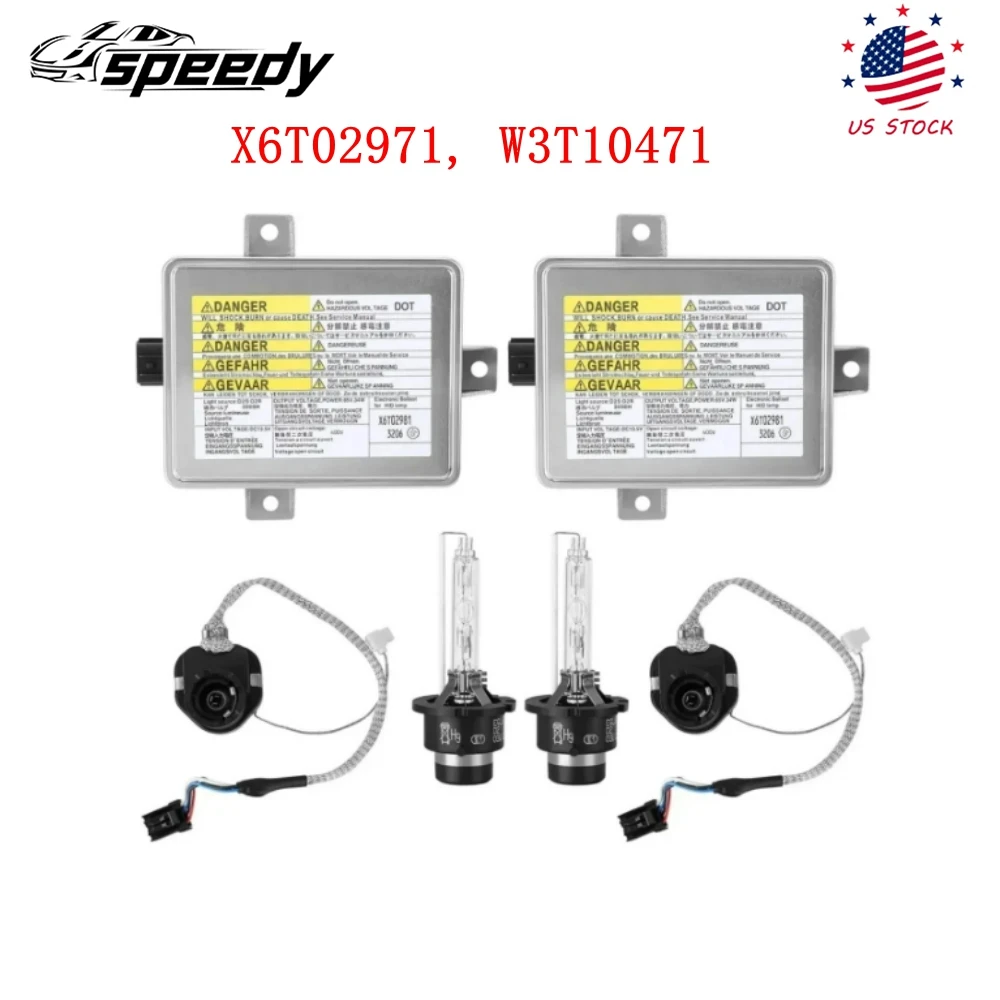 

X6T02971, W3T10471, W3T11371 1 Pair HID Xenon Headlight Ballast+Igniter+Bulb for 2004-2005 Acura Tsx 2.4L X6T02981, W3T15671