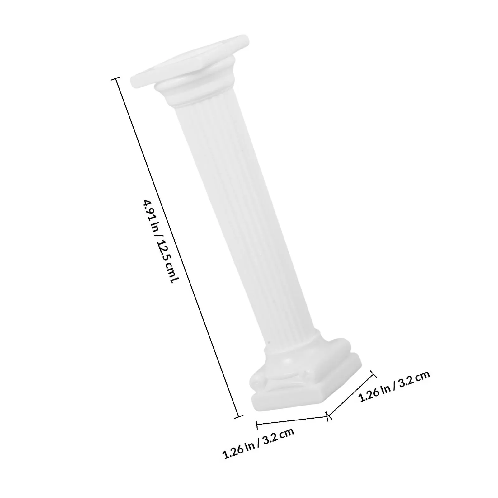 4Pcs Roman Column Cake Pillars PP Material Mini Cake Supports for Tiered Wedding Cakes Dessert Display Stand Photo Prop Sand