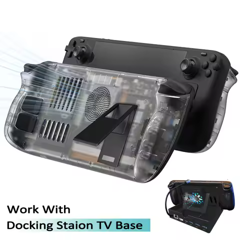 Upgraded Back Cover Case For Steam Deck/Steam Deck Oled Console Cooling Housing With Bracket Supports Work with Heatsink Stand