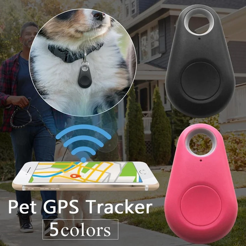 Smart Mini GPS Pet Tracker Anti-lost Alarm Wireless Key Tracker for Kids Dogs Cats Wallet Luggage Locator Tracking Device Finder