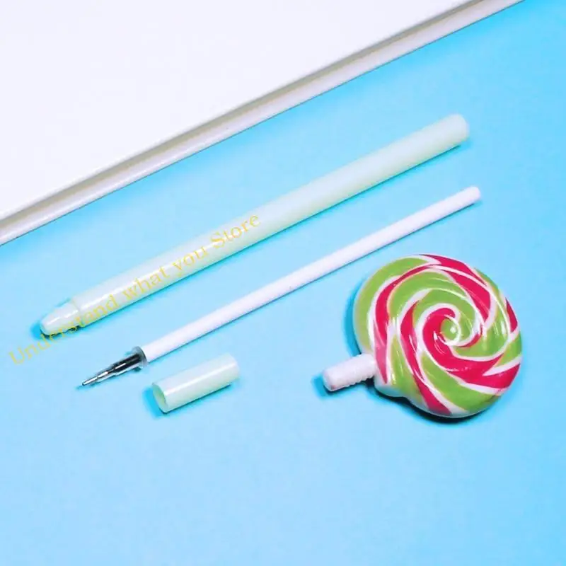 

J60A 20pcs/Pack Gel Pen Sets Refillable Rollerball Pen Set Lovely Lollipop Design Pen for Students Drawing Writing