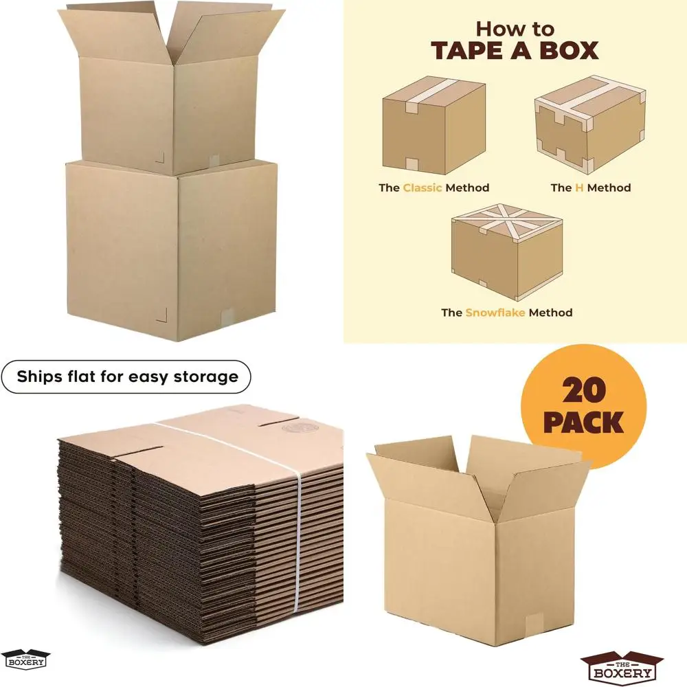 

Картонные коробки коричневого цвета 24x24x24 дюйма, 20 штук в упаковке, для доставки, упаковки, переезда, хранения - прочные, экологичные, перерабатываемые.