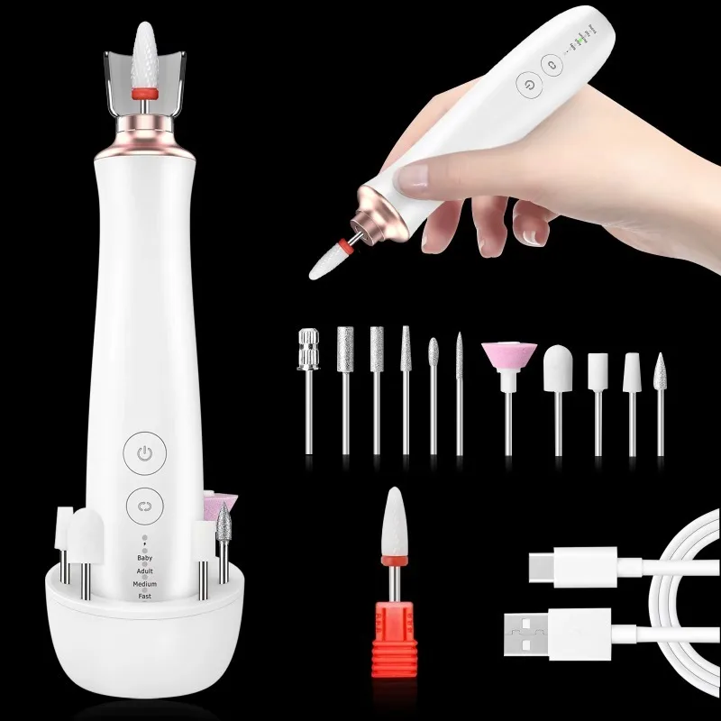 Handpiece E-File Nail Polish Equipment 2026 Hot Sale Usb Charging Home Use Nails Salon Art Tools Set Portable Nail Drill Machine