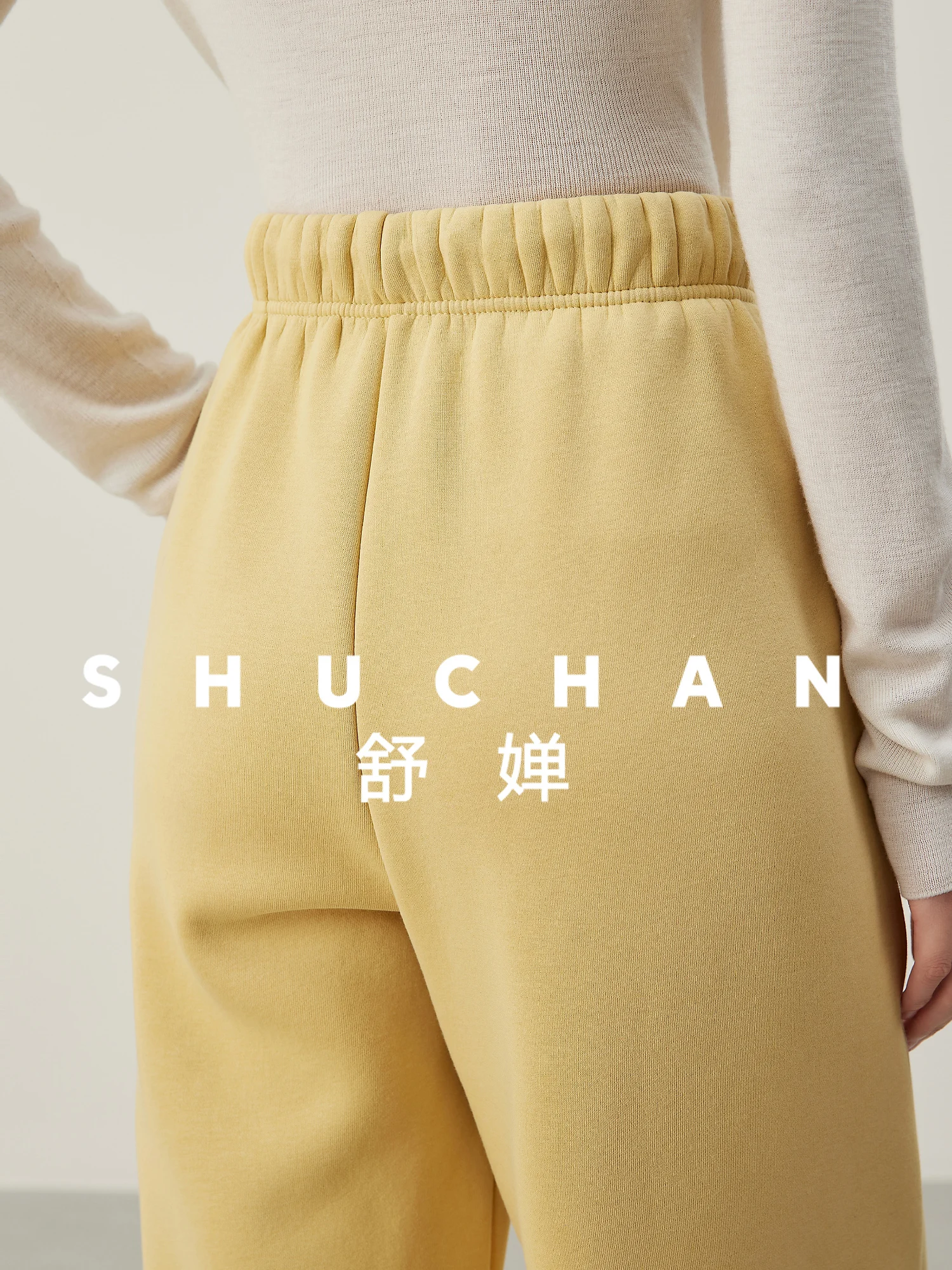 Casual Pants, High Proportion Cotton Warm Solid Color Velvet Drawstring Sweatpants Women's Autumn and Winter