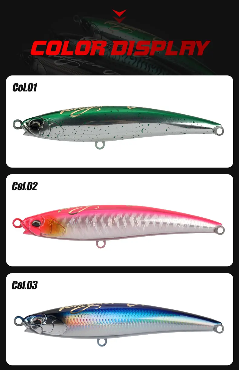 Kingdom GT Pencil Topwater Angelköder Z-Dog 40g-71g 160mm-200mm Künstliche Hartköder für Salzwasserangeln – Detail 7