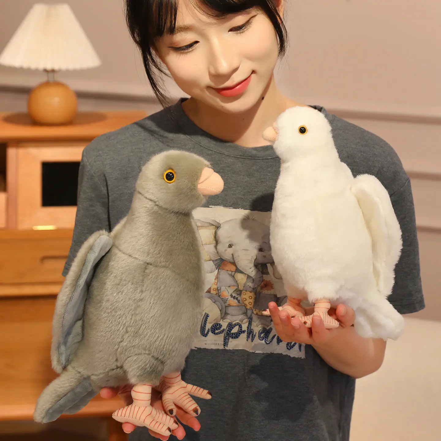 

Cute Simulation White Pigeon Plush Toy Bird Stuffed Soft Toy Gift