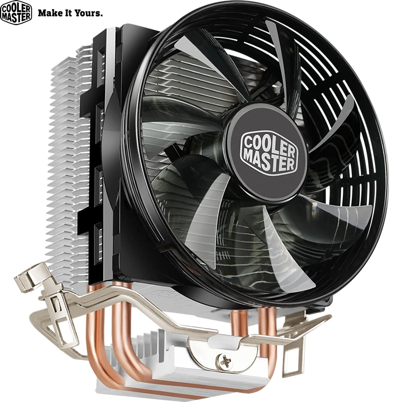 مبرد وحدة المعالجة المركزية Coler Master T20 2 أنابيب حرارية مشعاع منخفض الضوضاء لـ LGA115X/1200/1700 AMD AM4/AM3 95.5 مللي متر مروحة تبريد حمراء هادئة