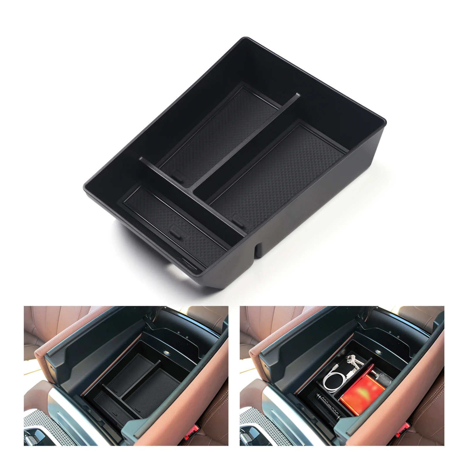 for BMW X5 G05 X6 G06 X7 G07 2019-2024 Armrest Storage Box Accessories Tray Organizer Tidying ABS