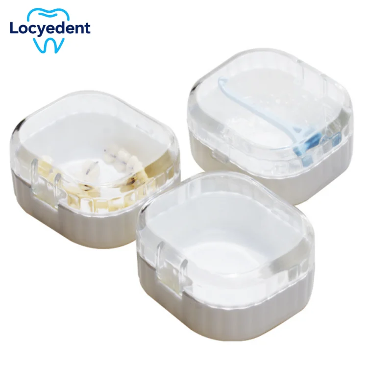 

Multi Functional Double-layer Denture Holder Orthodontic Storage Boxes Drainage Layered Portable Denture Storage Box ﻿