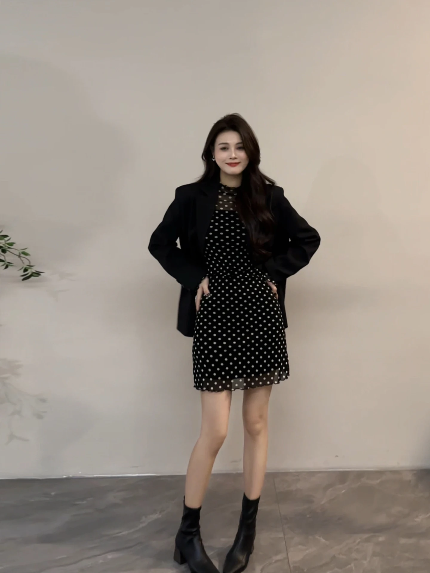 DT597 Casualowa, modna marynarka z długim rękawem, prosta, z poliestru, damska, do noszenia na co dzień, nowość na jesień.