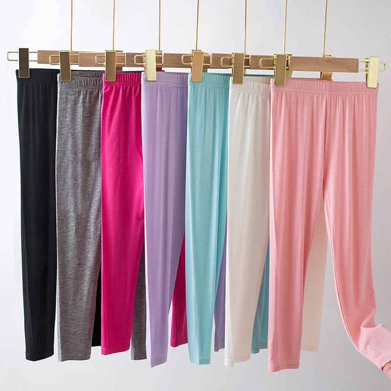 Summer Girls Leggings Candy Color Children\'s Pants  Dance Pants For Girl High Elasticity Baby Trausers Teenager Clothing 8 10 12