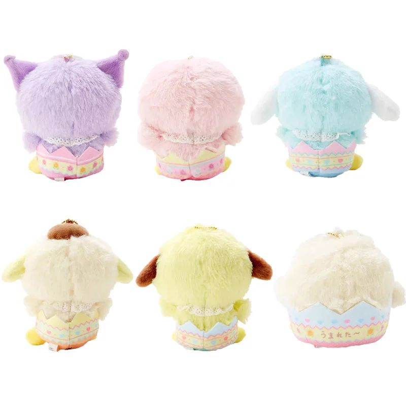 Hello Kitty pâques transformé en un poussin cannelle Kuromi ma mélodie Pochacco pendentif en peluche filles sac à dos porte-clés cadeau