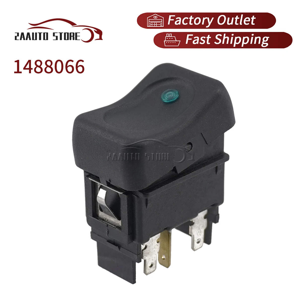 

1488066 For Scania Serie 3 4 Truck Power Window Control Switch Regulator Single Button Car Parts Accessories Parts 6Pins