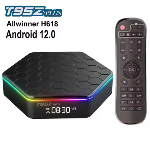 T95Z PLUS Android 12 TV Box Allwinner H618 2.4G 5G Wifi6 8K Decoding 16G 32G 64G