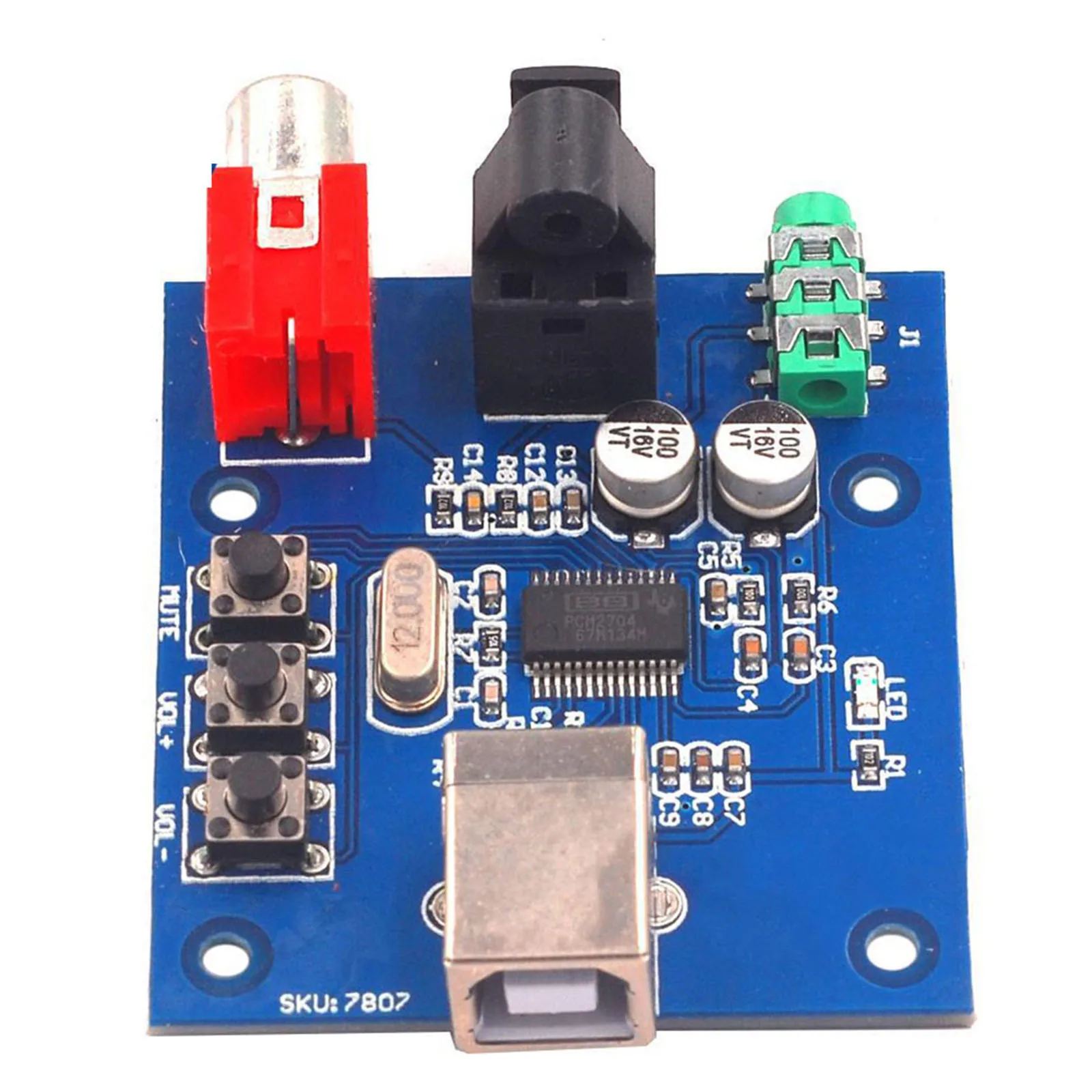 USB Coaxial Optical Fiber HIFI Sound Card Decoder PCM2704 Audio DAC Decoder 5V DAC Decoder Bare Board Power Tool Accessories