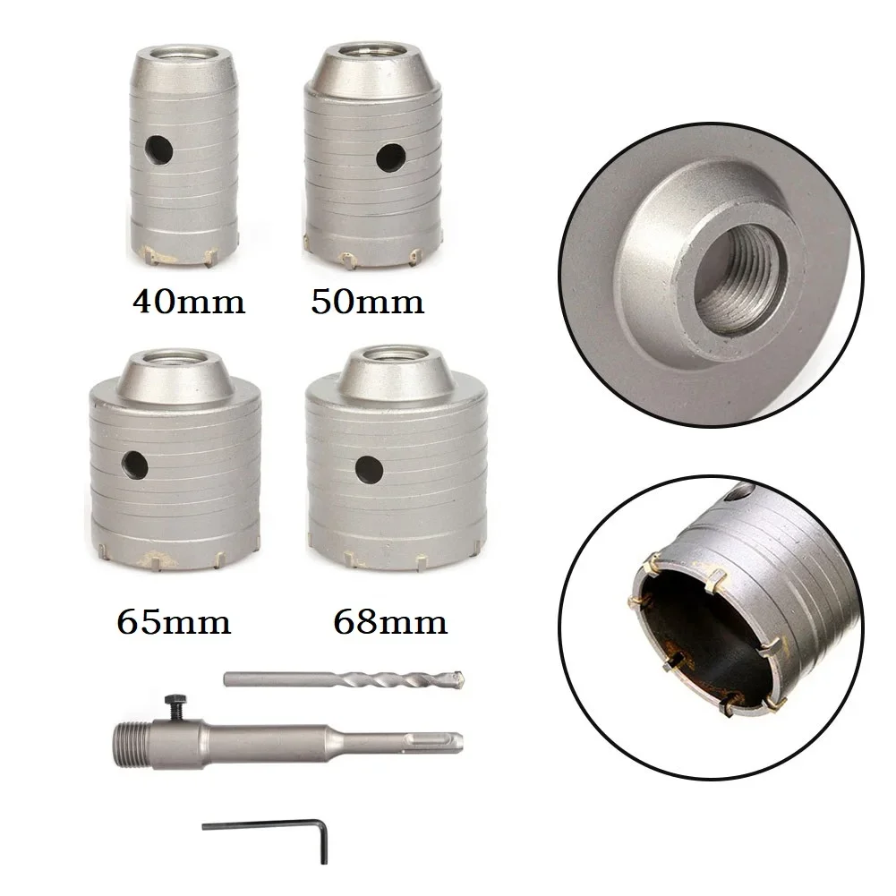 Kit Mata Bor Inti Beton untuk SDS PLUS Shank 40Mm 50Mm 65Mm 68Mm dengan Logam Berujung Karbida untuk Berbagai Aplikasi