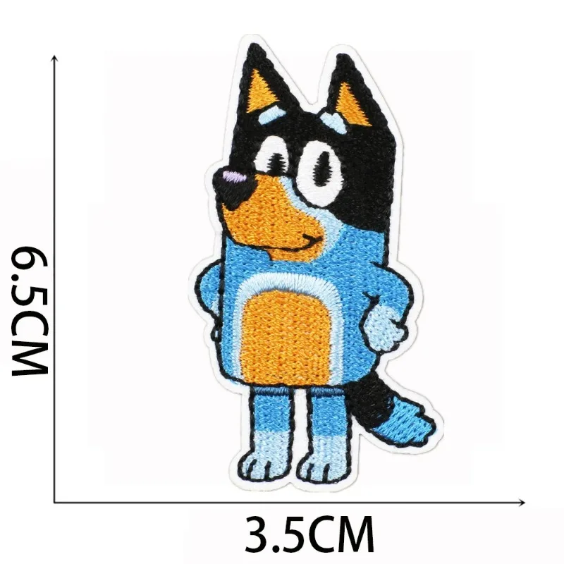 Bluey Cartoon Patch for Clothing Travel Patches on Clothes DIY Fusible Patch Applqiue Embroidered Pacthes Iron on Patches