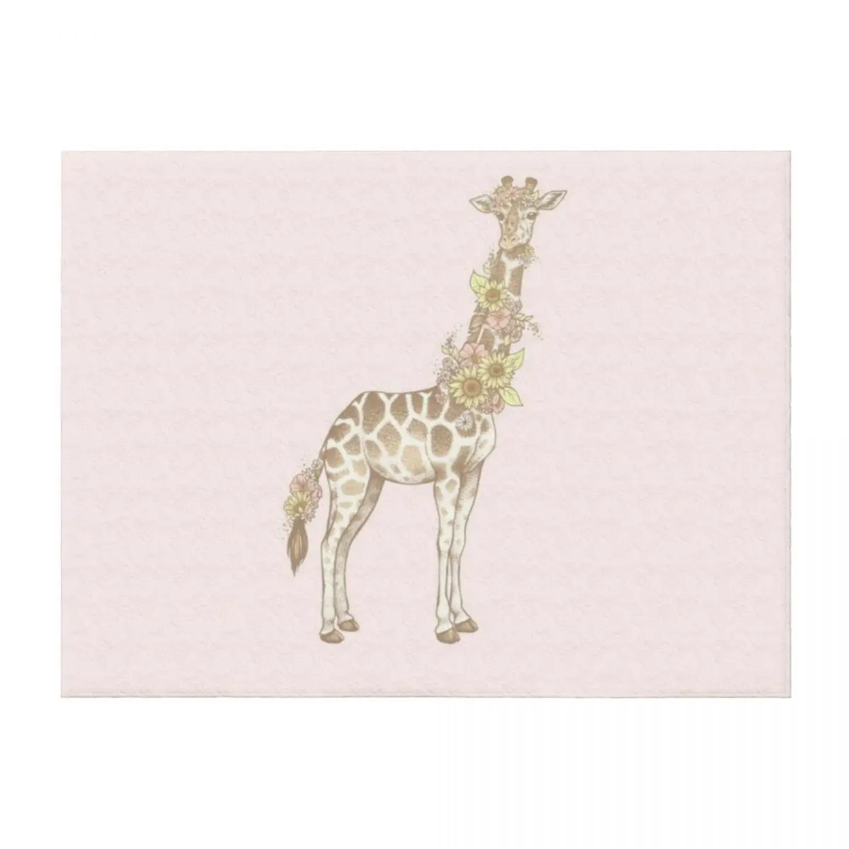 

Floral Giraffe Throw Blanket christmas decoration blankets and throws Comforter Thin Blankets