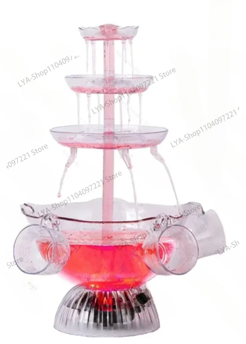 3-Tier Wine Champagne Party Fountain Red Wine Dispenser Juice Drink Beer Waterfall Machine 110V/ 220V