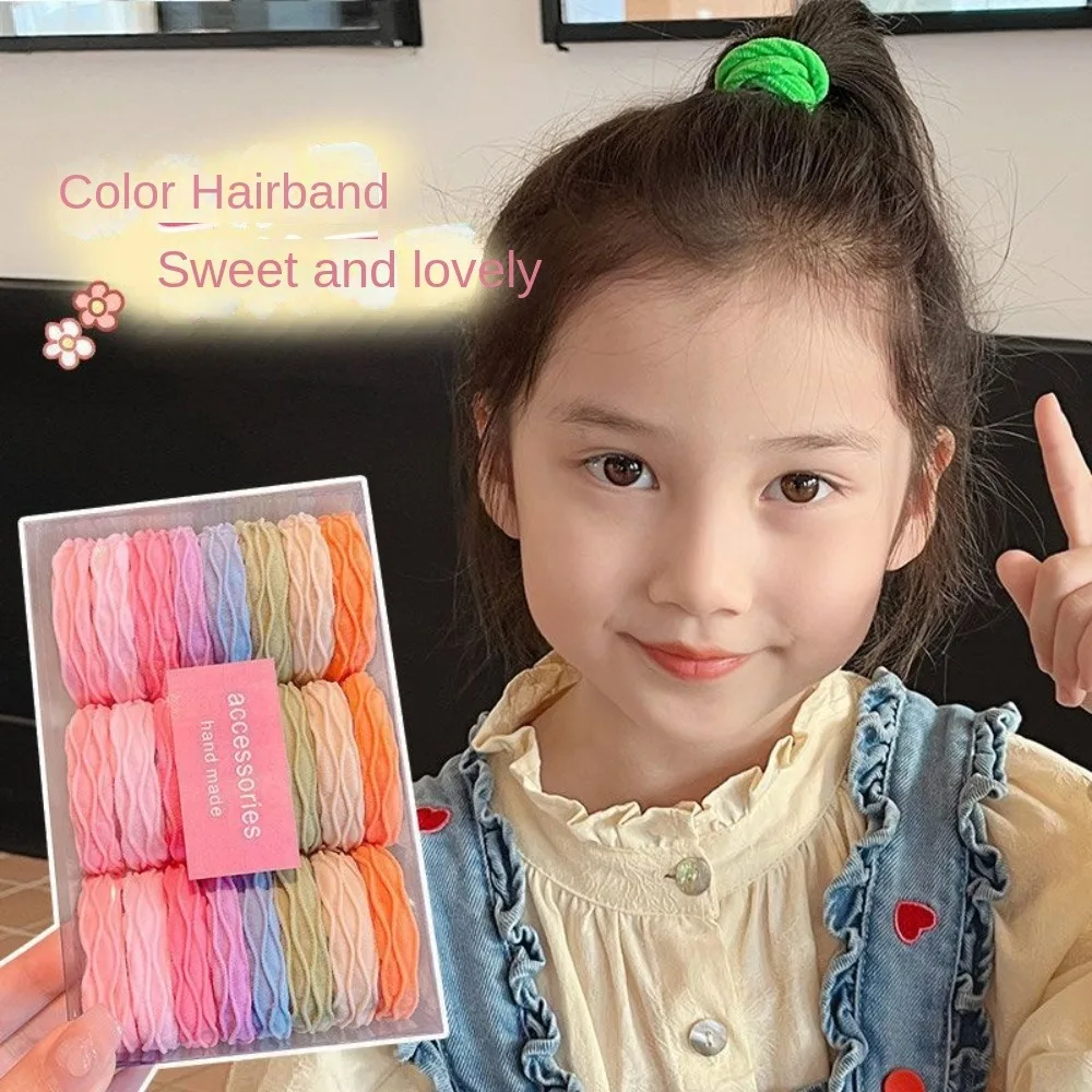 

24PCS Seamless Basic Hair Rope Set Elastic Candy Color Rubber Band Ponytail Holder Hair Ring Colorful Hair Scrunchies Ladies