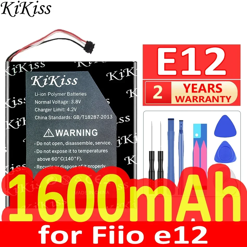 KiKiss Battery 1600mAh E12 for Fiio e12 Mont Blanc Accumulator 4-wire Plug