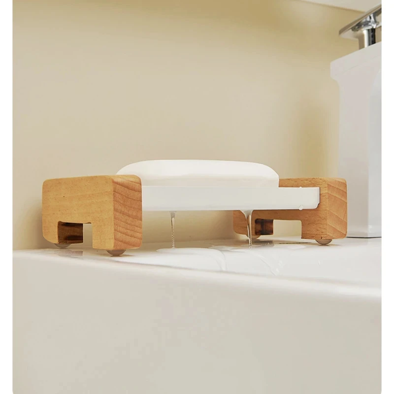 Wood Bathroom kitchen soap box，bathroom accessories，toilet soap storage case drain soap dish holder，Soap Dishes