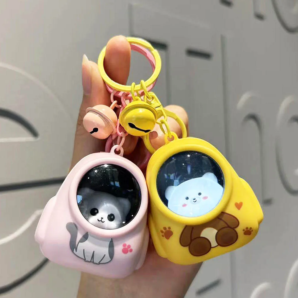 Internet rote Atmosphäre Lampe niedlichen kleinen Bären Tasche Nachtlicht Schlüssel anhänger Kawaii Tasche Anhänger Puppe Geschenk Paar Zubehör