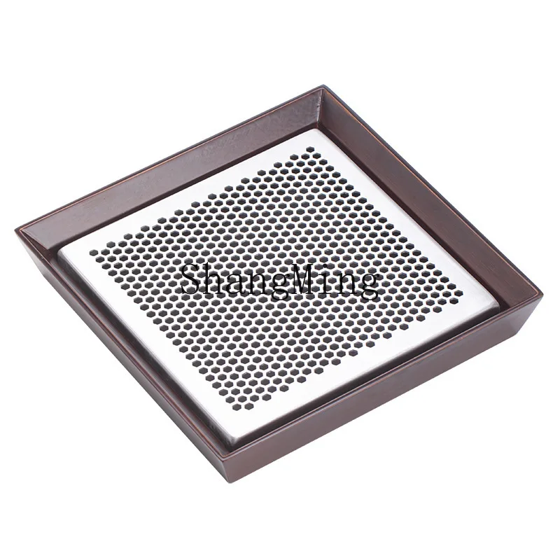 

PYH bamboo and wood alloy dry brewing tea tray household tea tray simple water storage office small tea table