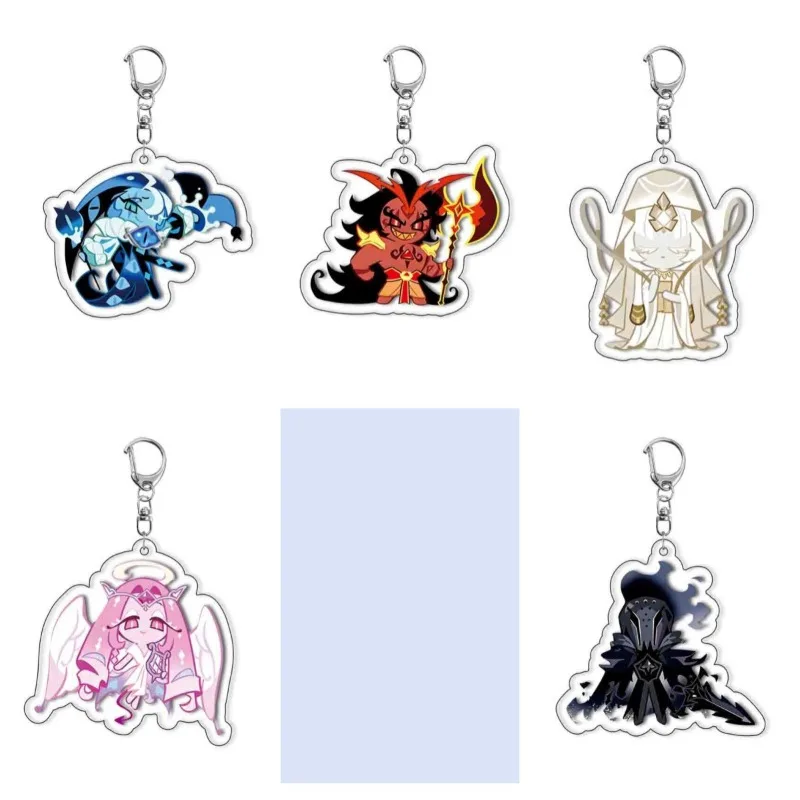 Anime Gingerbread Charge Vanilla Acrylic Keychain Game Peripheral Decoration Display Keyring Hanging Pendant Accessories Gifts