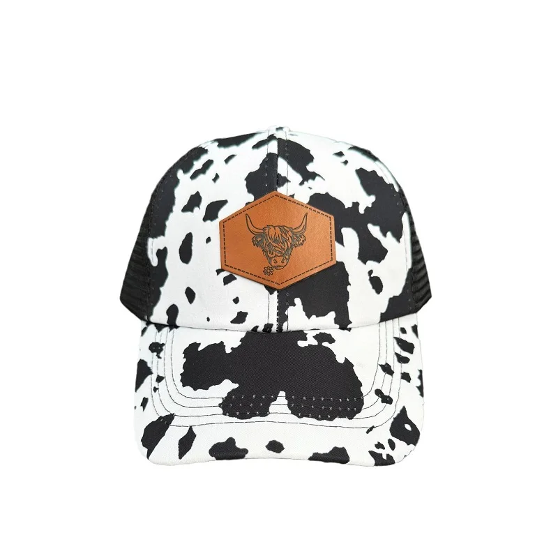 High quality neutral summer men\'s and women\'s sun hat cow breathable mesh cap adjustable outdoor sports baseball cap truck cap