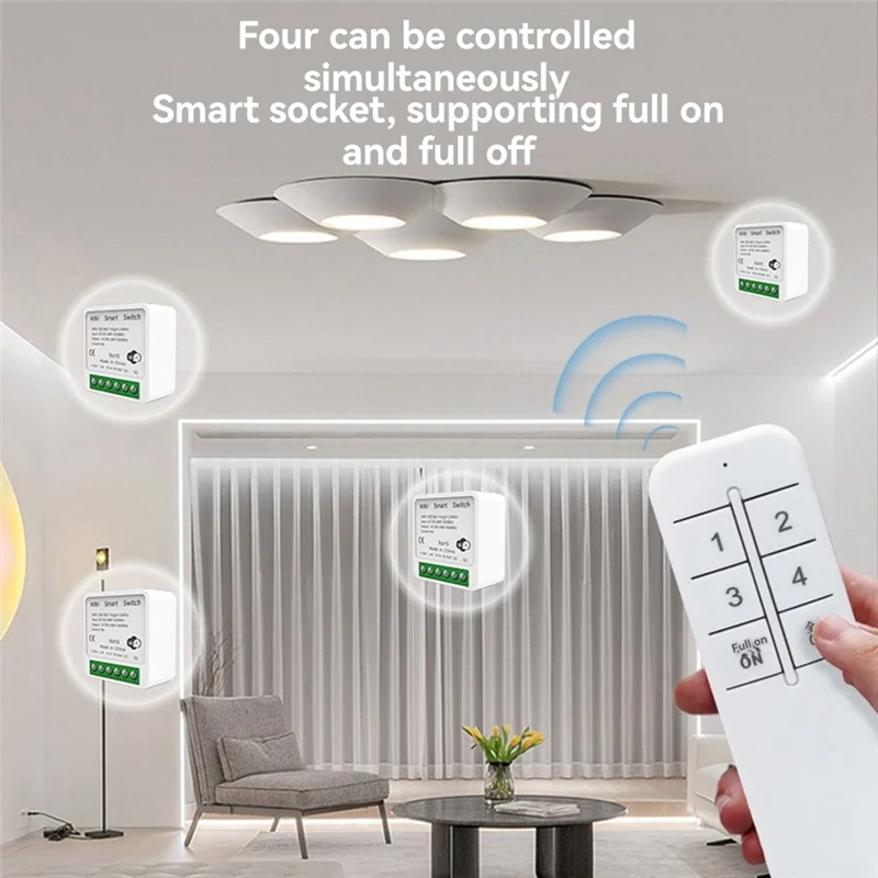 B04B-Smart Switch Switches Module Set Of 10 2 Way Control 16A Wifi For Alexa Google Home