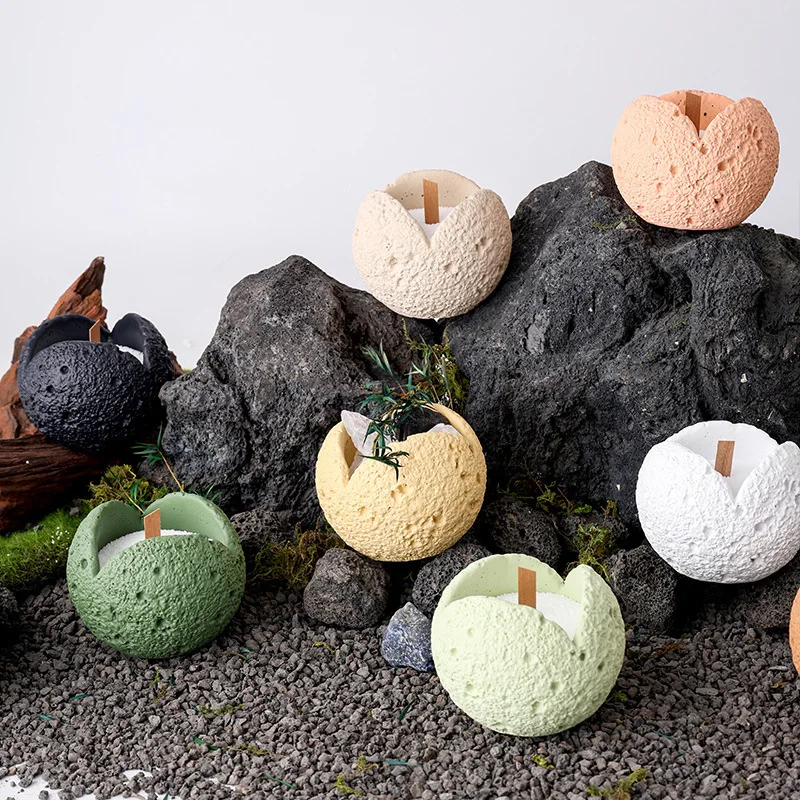 

3D Petal Meteorite Spherical Plaster Silicone Mold DIY Spherical Petal Candle Cup Clay Resin Drip Glue Mold Home Decor