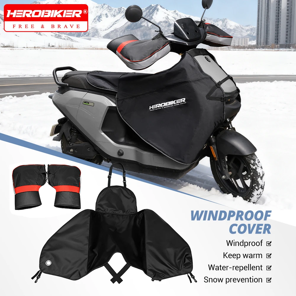 

HEROBIKER мотоциклетный скутер термочехол ручка чехол для ног водителя грудь ветрозащитное теплое оборудование зимнее термооборудование для верховой езды