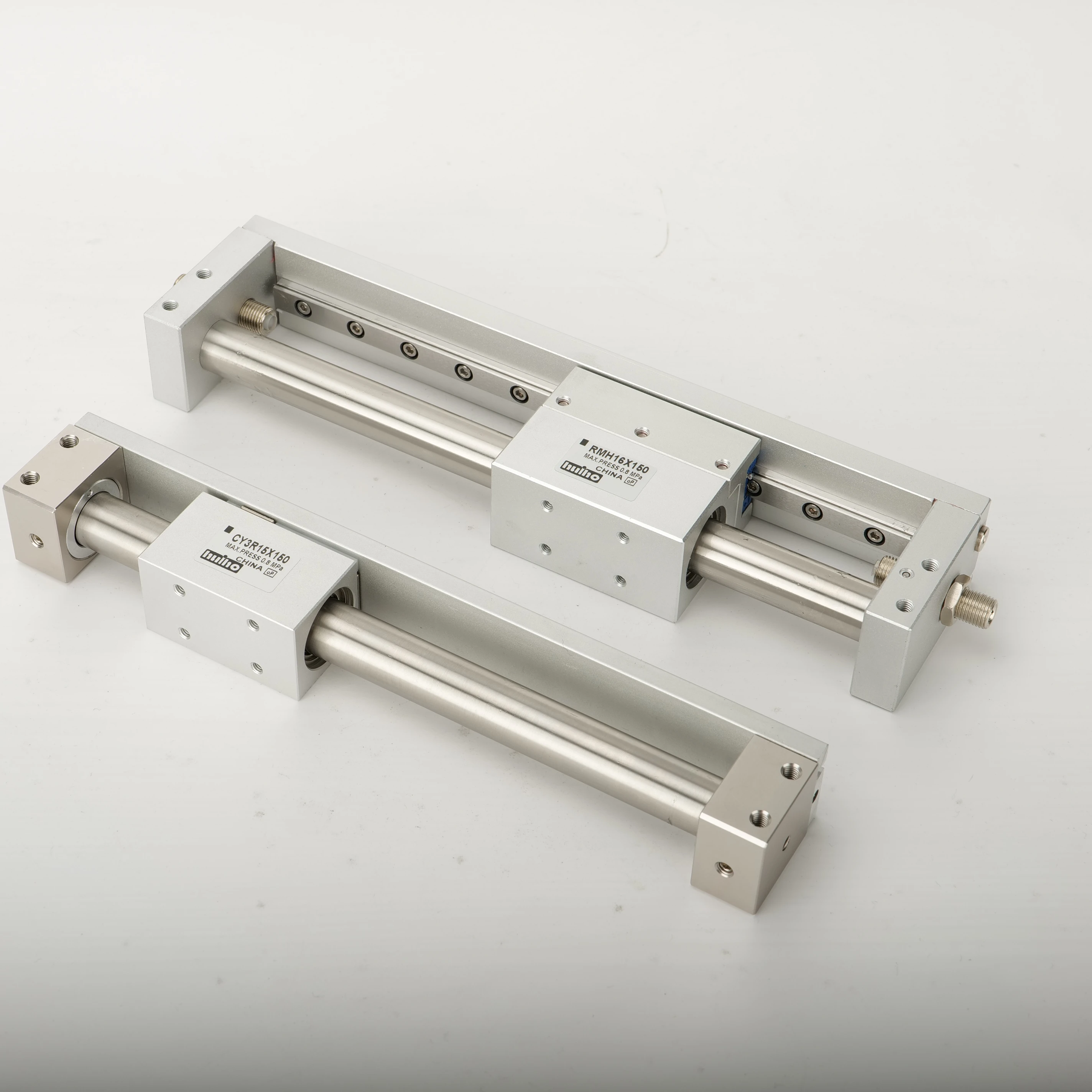 SANJIA RMH Series Pneumatic Rodless Piston Cylinder Stainless Steel Construction Linear Guide Models RMH-16*50/100/200/200S