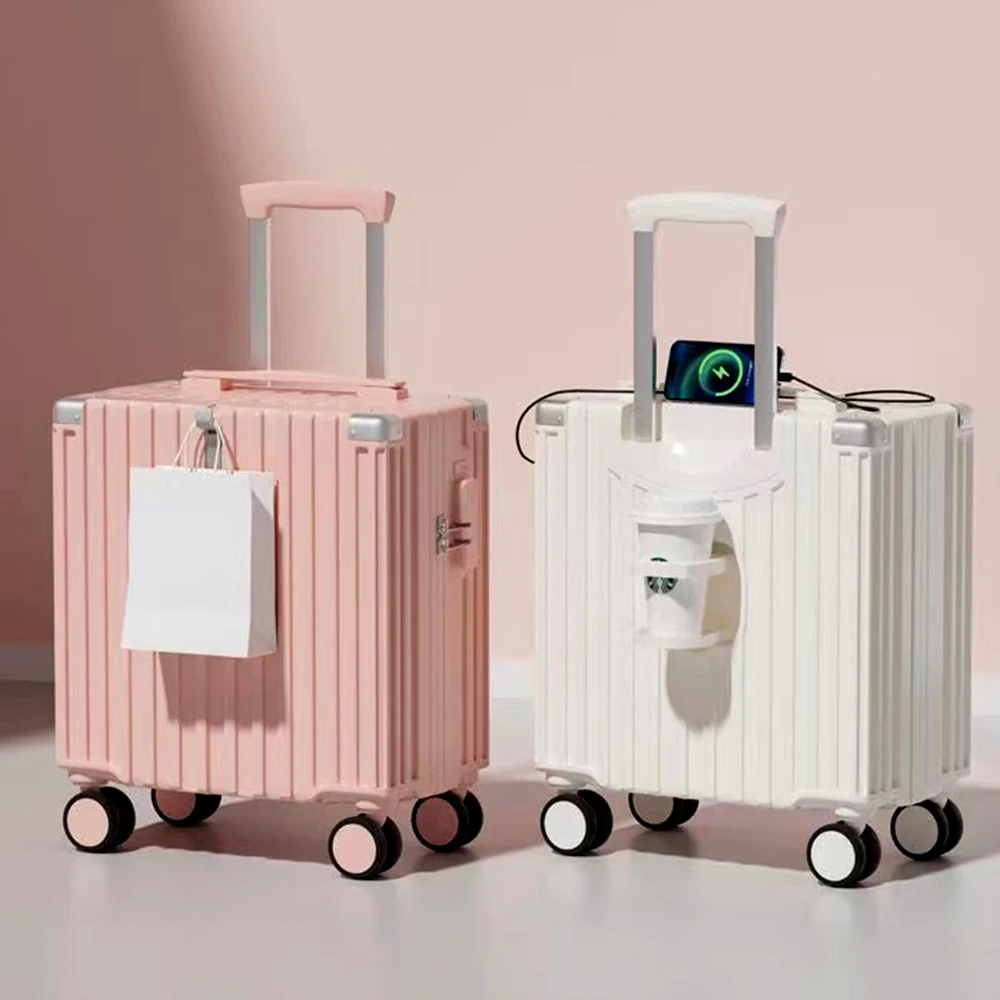 Reis Instappen Koffer Voor Mannen En Vrouwen, Retro Lichtgewicht Bagage, Wachtwoord Trolley Koffer, Mini Reizen, Klein