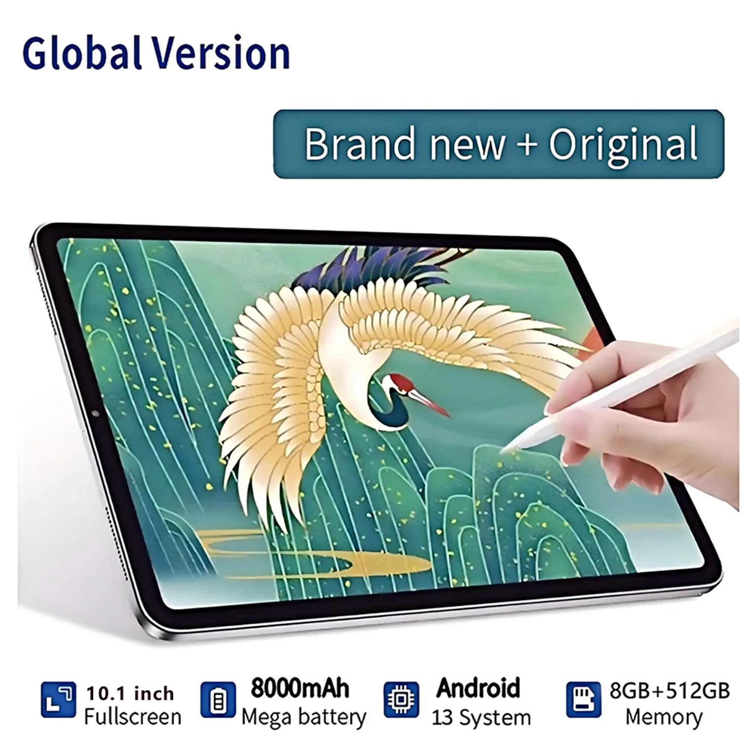 2025 nuevo Google 5G Pad tabletas de 10,1 pulgadas pantalla 2K HD Octa Core 8GB RAM 512GB ROM tarjetas SIM duales WiFi Android Tablet PC 8000mAh