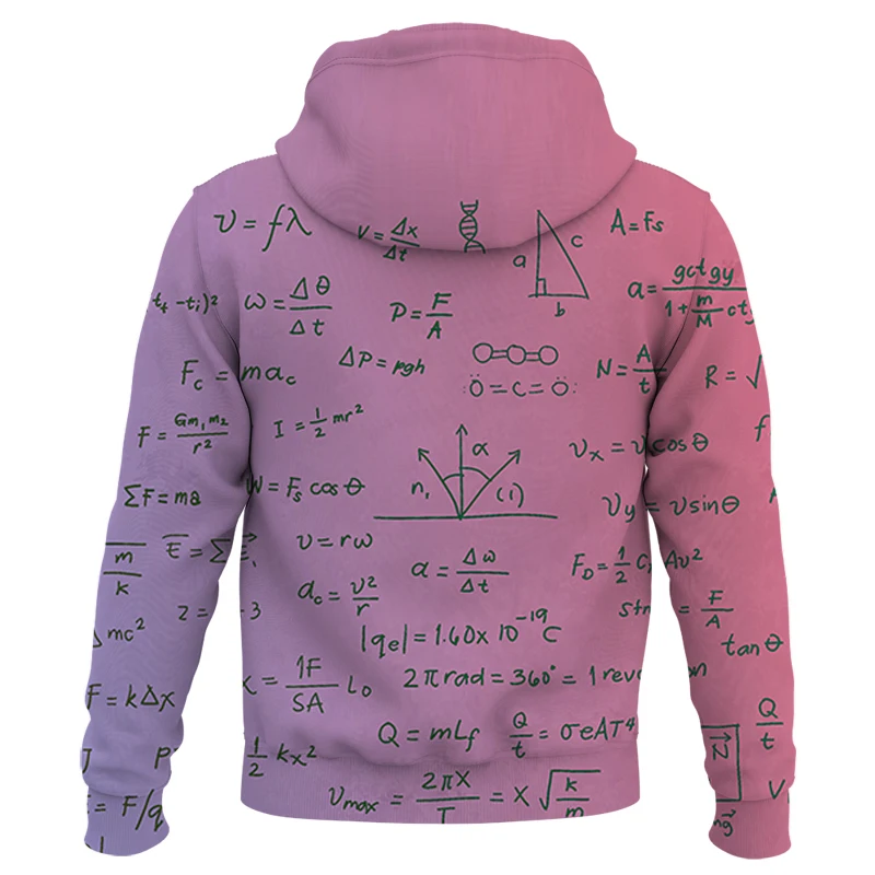 2021 New mathematical formula Oversized Zipper Hoodie Men Women Fashion Spring Autumn Pullovers Sweatshirts Sweat Homme Hoodies