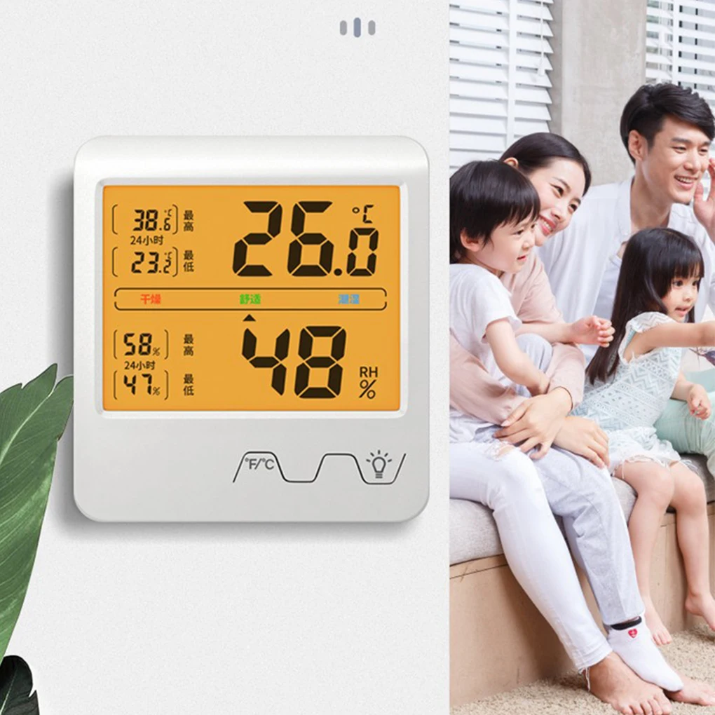 

Mini Digital LCD Electronic Thermometer and Hygrometer - Indoor High Accuracy Temperature Sensor and Home Hygrometer
