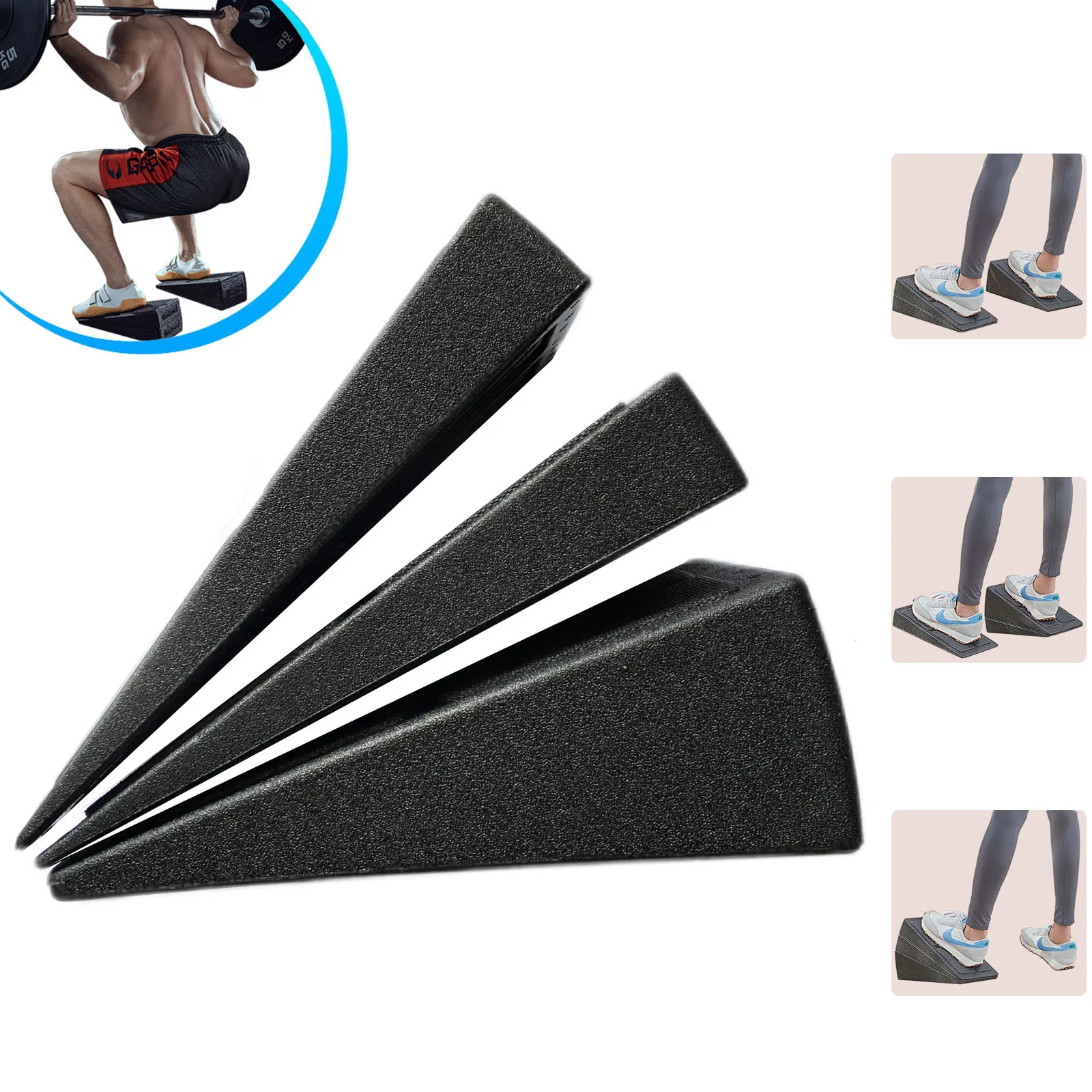 Stretch Slant Boards Squat Foot Mat Tilt Plate Adjustable Tilt Slanting Improve Lower Leg Strength for Exercise Gym Fitness