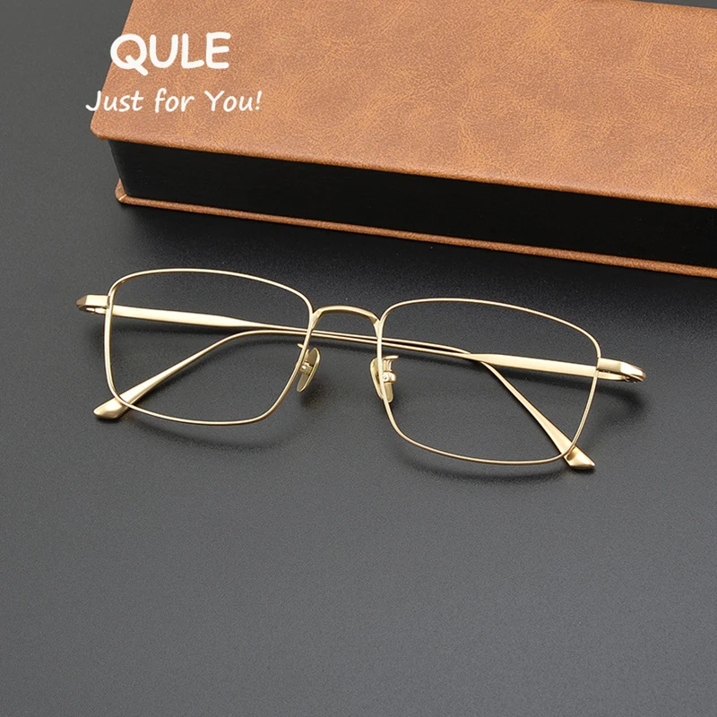 

Chunky Rectangle Fashion Titanium Glasses Frame For Men Light Weight Myopia Reading Progressive Prescription Optical Eyewear