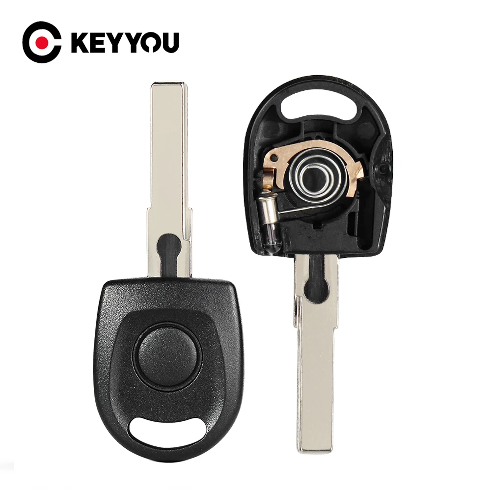 Keyyece obudowa klucza transpondera dla VW Polo Golf dla SEAT Ibiza Leon dla SKODA Octavia z lampą i baterią