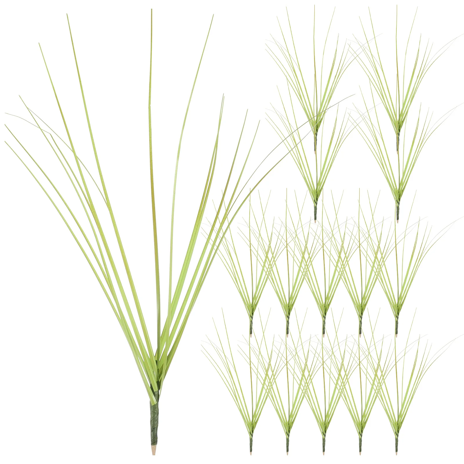 

15 Pcs Artificial Grass Simulation Plant Decorative Faux Plants Bright Green37cm Long Home Office Indoor Decor